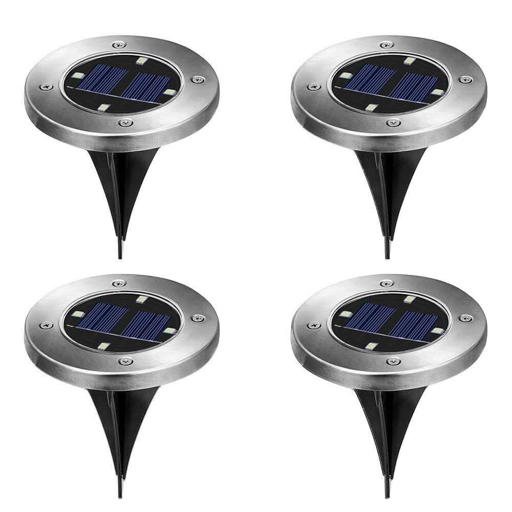 Zabudovateľné vonkajšie solárne svietidlo, 4 ks