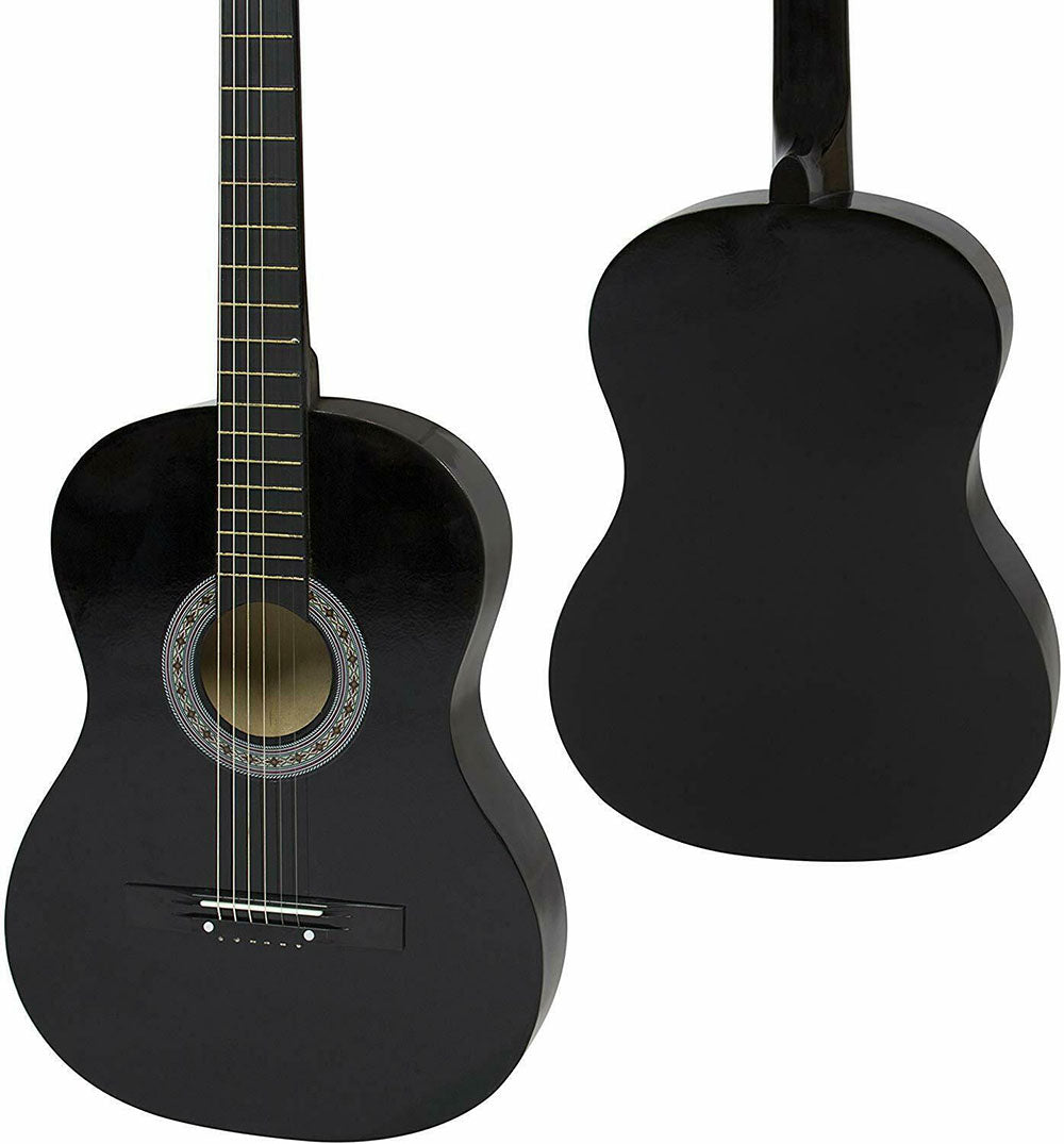 Set chitara acustica pentru incepatori, cu tuner cadou, in 2 culori-negru-2