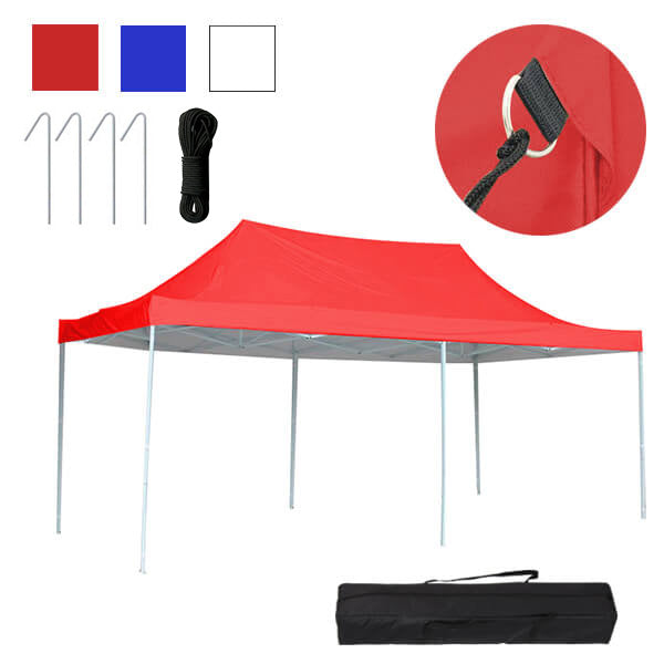 Összecsukható kerti pavilon több típusban-3x6 méteres-fehér-pavilon+hordtáska